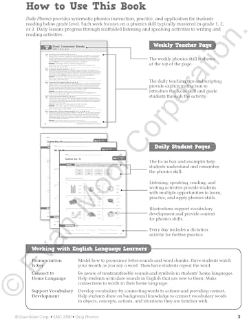 Evan-Moor Daily Phonics, Grade 4-6, Homeschooling & Classroom Resource Workbook. Phonemic Awareness, Decoding, Word-Study, Teaching Editions, Reproducible Worksheets by Evan-Moor Educational Publishers