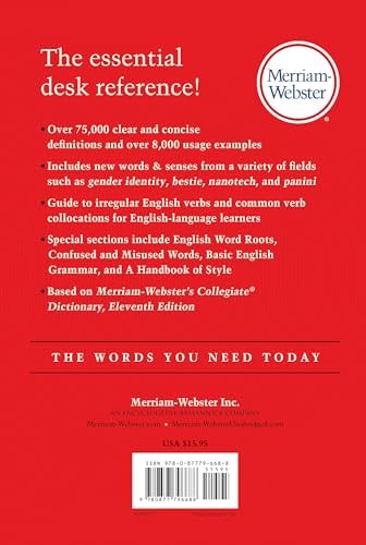 The Merriam-Webster Dictionary, Trade Paperback, Newest Edition by Merriam-Webster