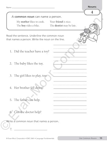 Language Fundamentals, Grade 1 by Evan-Moor Educational Publishers