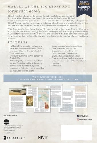 NIV, Biblical Theology Study Bible (Trace the Themes of Scripture), Hardcover, Comfort Print: Follow God’s Redemptive Plan as It Unfolds throughout Scripture by Zondervan