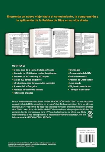 Biblia de estudio del diario vivir NTV, letra grande (Tapa dura, Índice, Letra Roja) (Spanish Edition) by Nueva Traducción Viviente