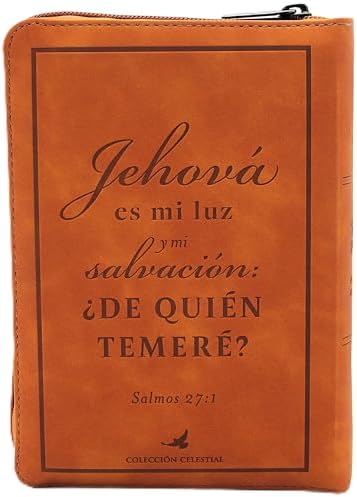 Biblia Reina Valera 1960 Letra Grande, con Cierre, Indice, tamano manual, foro en senti cuero color caramelo "Jehova es mi Pastor" RVR 1960 Large ... Spanish, brown with zipper (Spanish Edition) by Cipriano de Valera Casiodoro de Reina
