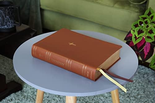 NASB, Thompson Chain-Reference Bible, Leathersoft, Brown, 1995 Text, Red Letter, Thumb Indexed, Comfort Print by Zondervan