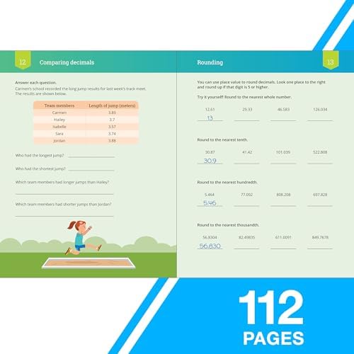 IXL Decimals 5th Grade Math Workbooks, Mathematics Book for Kids Age 10-11 Covering Comparing, Addition, Subtraction, Multiplication, and Division Problems (IXL Topic-Specific Workbooks) by IXL Learning