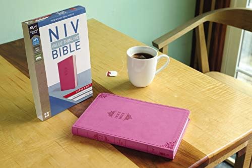 NIV, Value Thinline Bible, Large Print, Leathersoft, Pink, Comfort Print by Zondervan