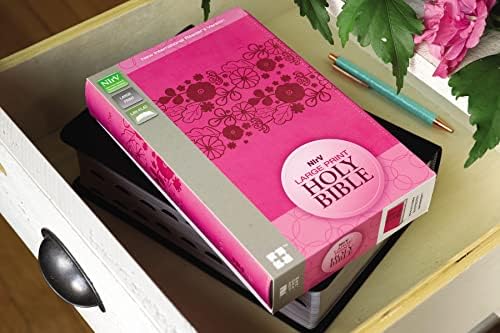NIrV, Holy Bible, Large Print, Leathersoft, Pink by Zondervan