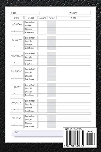 Blood Sugar Log Book: Weekly Blood Sugar Diary, Enough For 106 Weeks or 2 Years, Daily Diabetic Glucose Tracker Journal Book, 4 Time Before-After (Breakfast, Lunch, Dinner, Bedtime) by Iya Sterbun