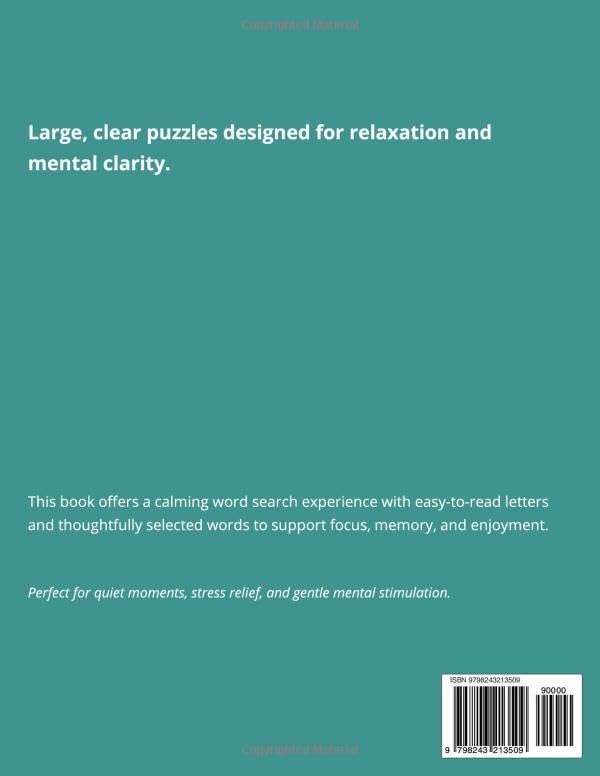 Large Print Word Search for Seniors: Easy & Relaxing Puzzles for Memory, Focus & Mental Sharpness by Hannah Fairmont