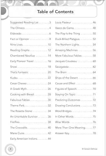Carson Dellosa Skill Builders Reading Comprehension 5th Grade Workbook, Fiction and Nonfiction Passages, Greek Mythology, and More, Classroom or Homeschool Curriculum by Carson Dellosa Education