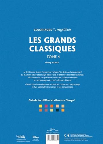 Coloriages mystères Disney - Les Grands classiques Tome 4 by Jérémy Mariez