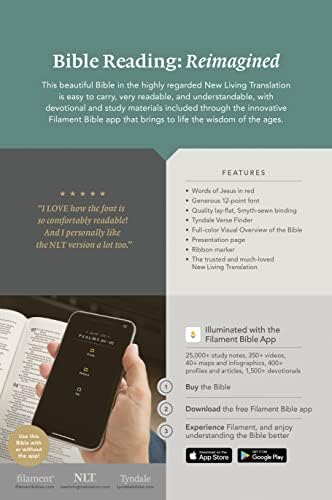 NLT Personal Size Giant Print Bible, Filament Enabled (LeatherLike, Evergreen Mountain , Red Letter) by New Living Translation
