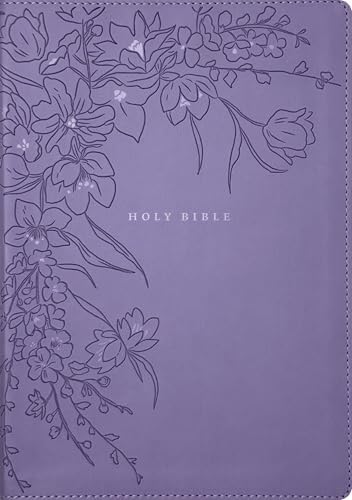 NLT Giant Print Bible, Filament Enabled (LeatherLike, Lavender Floral, Indexed, Red Letter) by New Living Translation