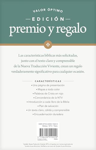 Santa Biblia NTV, Edición premio y regalo (ViniPiel, Negro, Letra Roja) (Spanish Edition) by Tyndale