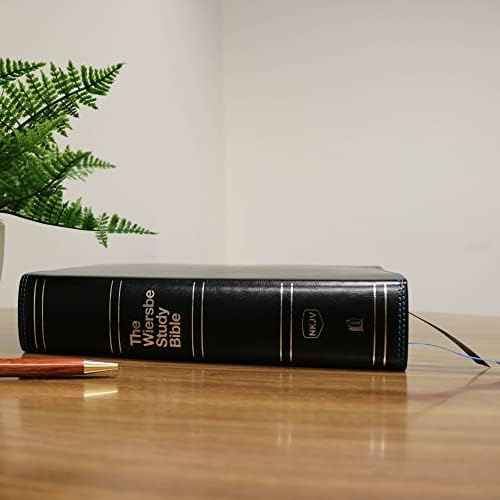 NKJV, Wiersbe Study Bible, Leathersoft, Black, Red Letter, Comfort Print: Be Transformed by the Power of God’s Word by Thomas Nelson