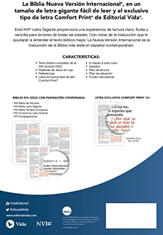 NVI, Santa Biblia, Revisión 2022, Ultrafina, Letra Gigante, Leathersoft, Negro, Palabras de Jesús en Rojo, Comfort Print (Spanish Edition) by Nueva Versión Internacional