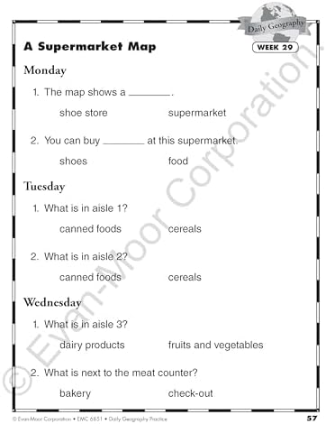 Evan-Moor Daily Geography Practice, Grade 1 Student Workbook by Evan-Moor Educational Publishers