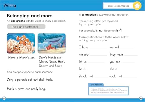Disney Learning Big Workbook Grade 2: Math & English Workbook for Kids Aged 7-9, Curriculum-Based by DK