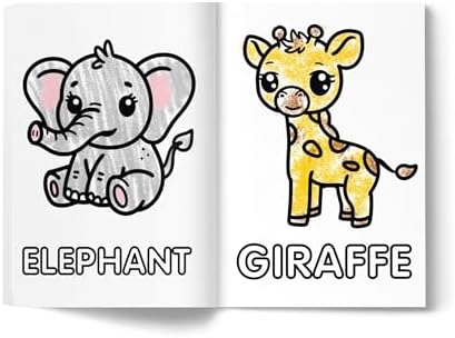 Toddler's Head Start Educational Coloring Book Ages 1-3: Over 100 Pages | Learn Colors, Words, ABCs, Numbers, Foods, Objects, Cute Animals by Color Fluff