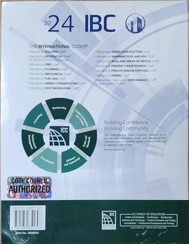2024 International Building Code (International Code Council Series) by International Code Council