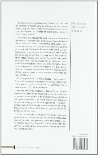 La Biblia griega - Septuaginta: I. Pentateuco (Biblioteca De Estudios Biblicos/ Bible Studies Library) (Spanish Edition) by Natalio Fernández Marcos