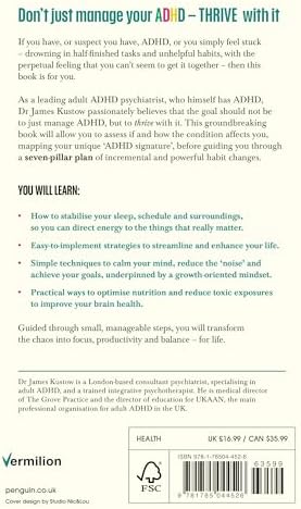 How to Thrive with Adult ADHD: The 7-Pillar Plan for focus, productivity and joy by James Kustow