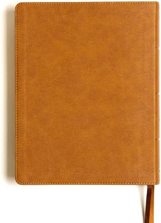 KJV Notetaking Bible, Large Print Edition, Camel LeatherTouch, KJV Holy Bible, Red Letter, Wide Margins, Journaling Space, Single-Column, Reading Plan, Easy-to-Read Bible MCM Type by Holman Bible Publishers