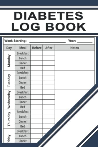 Diabetes Log Book: 2-Year Daily Blood Sugar Log Book by JW Publishing