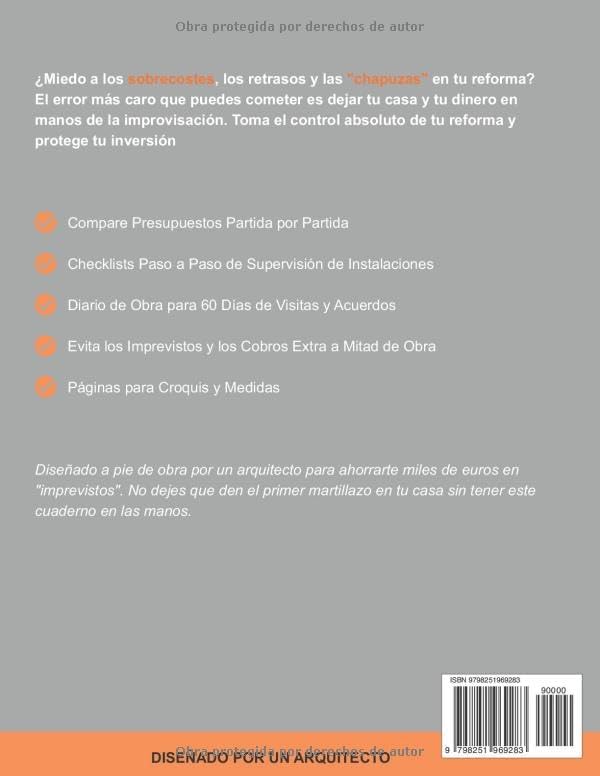 Cuaderno de Control para Reformas de Vivienda: Planificador paso a paso, diario de obra, control de presupuestos y checklist para particulares (Spanish Edition) by Francisco Ciero