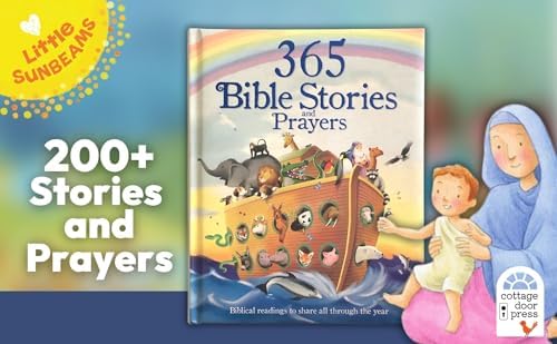 365 Bible Stories and Prayers Padded Treasury - Gift for Easter, Christmas, Communions, Baptism, Birthdays (Little Sunbeams) by Cottage Door Press