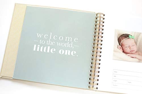 The Baby Memory Book: Beautiful Modern Baby Book and Scrapbook for Baby's First Years to Track Special Moments, Milestones and Growth from Pregnancy to First 5 Years by Paper Peony Press