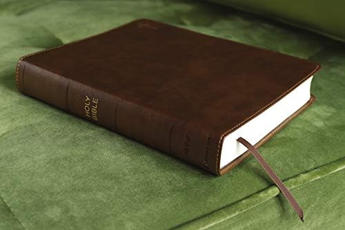 NIV, Journal the Word Bible (Perfect for Note-Taking), Double-Column, Leathersoft, Brown, Red Letter, Comfort Print: Reflect, Take Notes, or Create Art Next to Your Favorite Verses by Zondervan