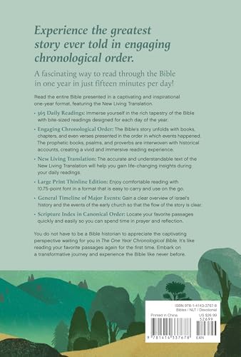 The One Year Chronological Bible NLT, Large Print Thinline Edition (Softcover) (New Living Translation) by New Living Translation
