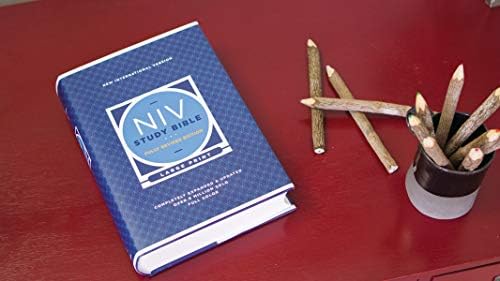 NIV Study Bible, Fully Revised Edition (Study Deeply. Believe Wholeheartedly.), Large Print, Hardcover, Red Letter, Comfort Print by Zondervan