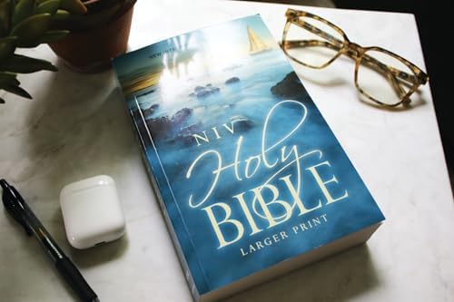 NIV, Holy Bible, Larger Print, Economy Edition, Paperback, Blue, Comfort Print by Zondervan