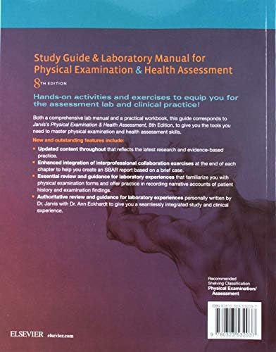 Laboratory Manual for Physical Examination & Health Assessment by Carolyn Jarvis PhD APN CNP