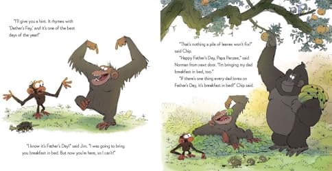 Grumpy Monkey Father's Day Fuss: Includes Fun Stickers! by Suzanne Lang