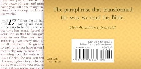 The Living Bible Large Print Red Letter Edition (Hardcover, Green, Red Letter) by New Living Translation