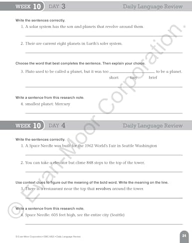 Evan-Moor Daily Language Review, Grade 5 Student Workbook by Evan-Moor Educational Publishers
