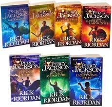 Percy Jackson Collection 7 Books Set (Lightning Thief; Sea of Monsters; Titan's Curse; Battle of the Labyrinth; Last Olympian; Greek Heroes; Greek Gods) by Rick Riordan