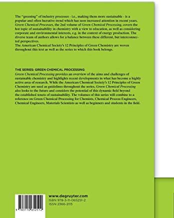 Green Chemical Processes: Developments in Research and Education by Mark Anthony Benvenuto