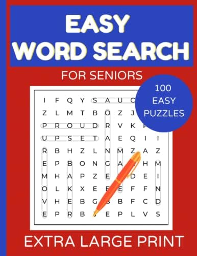 Easy Word Search for Seniors: Large Print Wordsearch Puzzles for Seniors with Dementia or Alzheimers Disease by Susan Hope