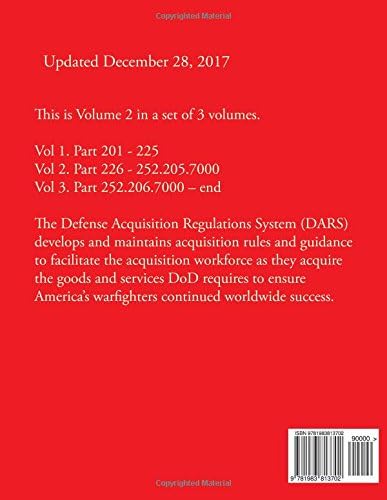 Defense Federal Acquisition Regulation Supplement (December 28, 2017): Vol 2. Part 226 - 252.205.7000 by Department of Defense