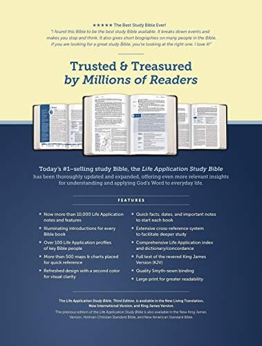 KJV Life Application Study Bible, Third Edition, Large Print (Hardcover, Red Letter) by Tyndale