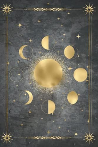 Shadow Work Journal: Blank Lined Grimoire Notebook With Celestial Sun Stars And Moon Phase Design, Great Witchy Gift For Women by Chilled Panda Journals