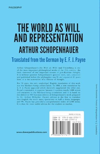 The World as Will and Representation, Vol. 1 by Arthur Schopenhauer