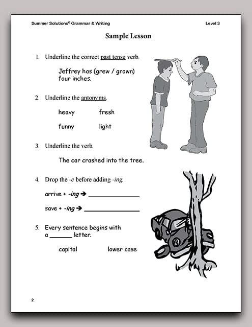 Summer Solutions English & Grammar Workbook (Level 3) by Nancy L. McGraw