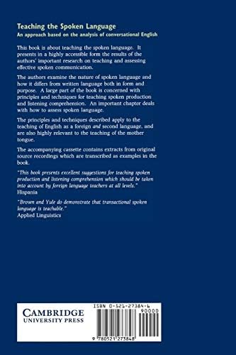 Teaching the Spoken Language (Cambridge Language Teaching Library) by Gillian Brown