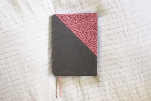 NIV, Quest Study Bible, Large Print, Leathersoft, Gray/Pink, Thumb Indexed, Comfort Print: The Only Q and A Study Bible by Christianity Today Intl.