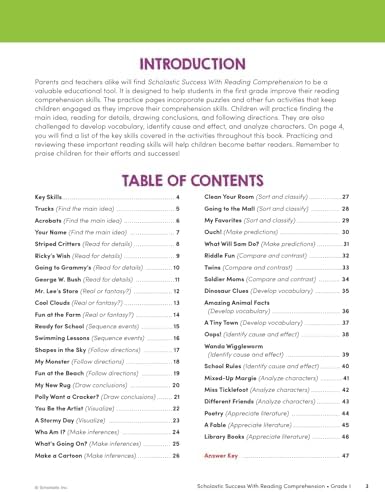 Scholastic Success with Reading Comprehension Grade 1 Workbook by Scholastic Teaching Resources