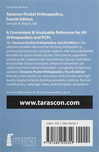 Tarascon Pocket Orthopaedica: . by Dr. Damian M. Rispoli
